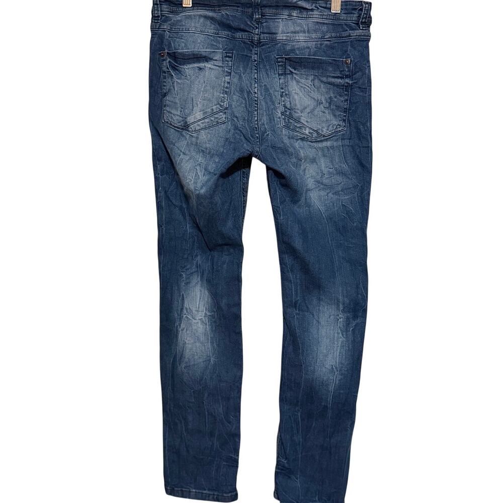Women's Distressed Ripped Mid Rise Jeans Size 13 - Picture 2 of 4
